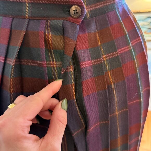 Ralph Lauren Vintage Wool Plaid Pleated Skirt S / 2–4 - Picture 4 of 4